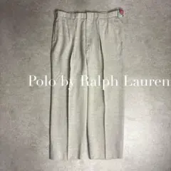 ポロバイラルフローレン　ウールリネン 2タック ワイドストレート　スラックスのサムネイル