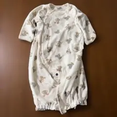 petit main フリースロンパース　くま柄