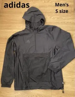 adidas メンズ 黒 アノラックパーカー