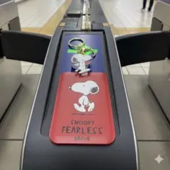 ⭐️【新品未使用】SNOOPY スヌーピー パスケース キーホルダー付き　レッド