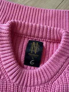 【3/28正午まで】6×BATONER ピンク クルーネックセーター