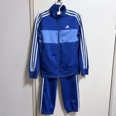 adidas キッズ　ジャージ上下セットアップ　ブルー　150