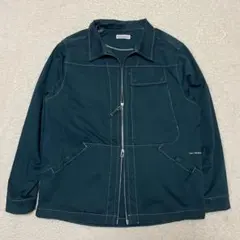 POP TRADING COMPANY グリーン ジップアップステッチジャケット
