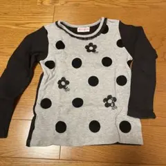 mezzo piano ドット柄 長袖カットソー 120