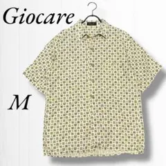 《Giocare UOMO》半袖シャツ/総柄/シルク/M/クリーム色