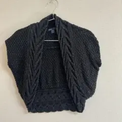 GapKids ラメ入り ニットボレロ 120cm ネイビーブルー