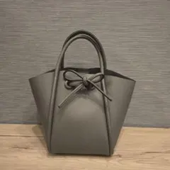グレー ハンドバッグ ショルダーバッグ リボンのサムネイル