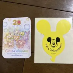 ダッフィーとフレンズ 20周年 記念ステッカー