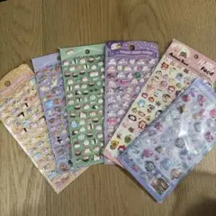 ボンボンドロップシール　3Dシール　ぷくぷくシール　立体　6枚セット