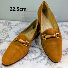 【美品】GUCCI グッチ バンブー スエード ローファー ブラウン 茶色