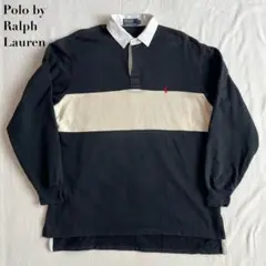 90s Polo by Ralph Lauren ラガーシャツ L 刺繍ポニー