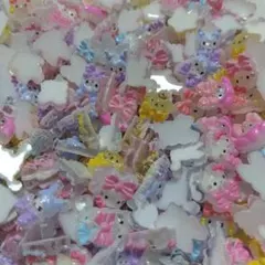 サンリオリボンMIX　ネイルパーツ　約100個