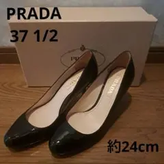 PRADA ブラック エナメル ハイヒール 上品 シンプル 24㎝ プラダのサムネイル