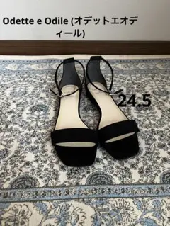 オデットエオディール　フラットサンダル　スエード　ベージュ　38