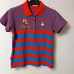 le coq sportif レディース ポロシャツ M 赤青ストライプ