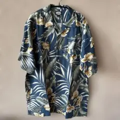 ★美品★トミー　バハマ　オーバーサイズ　半袖シャツ　リーフ／フラワー　Lサイズのサムネイル