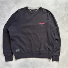 90s/Y2K ダブルネック 刺繍ロゴ スウェットトレーナー スミクロ 古着