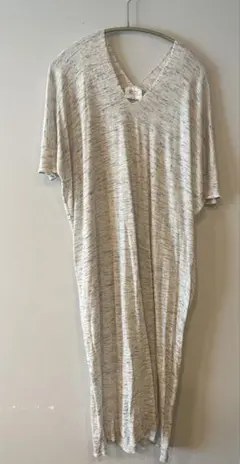 【caph】リネン混Vネックロングワンピース