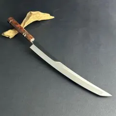 梵静刃物 鬼反り先丸包丁 尺二ウルトラ鏡面仕上げ 花梨桜三本銀巻八角柄 黒檀鞘付 梵静刃物 鬼反り先丸包丁 尺二ウルトラ鏡面仕上げ 花梨桜三本銀巻八角