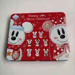 ディズニー ミニー 25周年 空缶 クリスマス TDR 雪だるま 記念缶