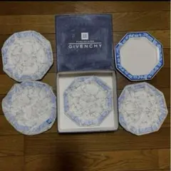 値下げ不可 新品 廃盤 GIVENCHY ケーキ皿 5枚セット 八角形のサムネイル