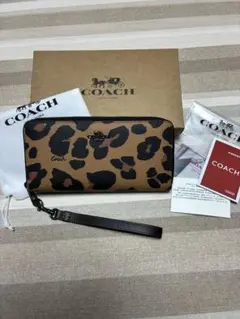 COACH コーチ 長財布 レオパード レザー CC865 - メルカリ