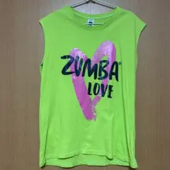 ZUMBA 蛍光グリーン Tシャツ XS/S