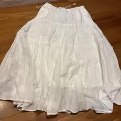 アメリカンホリック ティアード スカート 白 M コットン
