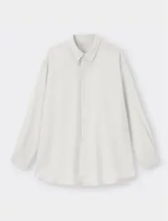 GU シアーオーバーサイズシャツ ライトグレー XL