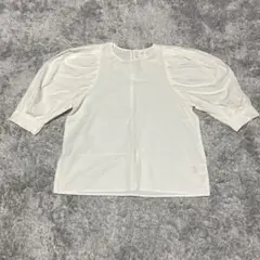 オペークドットクリップ　 ブロード ボリュームスリーブブラウス