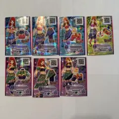 7枚 アイカツスターズレアカード サファイアシンドバッド、エメラルドシンドバッド
