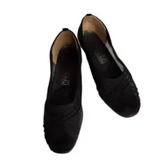 黒パンプス ローヒール メッシュ フォーマル 通勤 冠婚葬祭