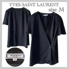 イヴ・サンローラン ヴィンテージ フレアスリーブ カシュクール ブラウス レトロ