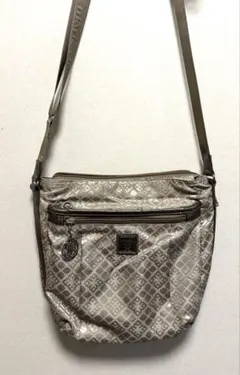 ベージュ ナイロン ショルダーバッグ