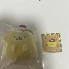 ポムポムプリン ぬいぐるみマスコット シール付き