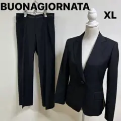 ボナジョルナータ　ブラック　フォーマル　XL パンツスーツ リクルートスーツ