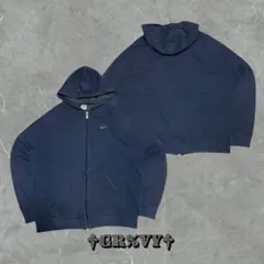 古着 00s NIKE ナイキ　ジップアップパーカー　y2k ロゴ 刺繍