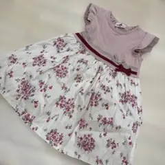 ParentsDream キッズ ワンピース 95cm 花柄 半袖のサムネイル