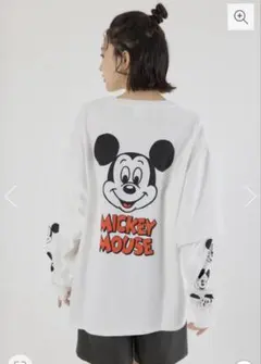 rodeo crowns ミッキー　ロンT ホワイト　Mサイズ