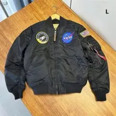 ALPHA NASA MA-1 L MIL-J-82790J 赤裏地 刺繍美品 - メルカリ