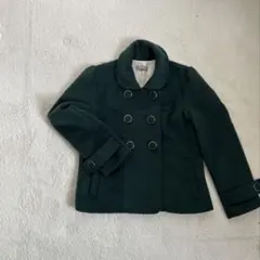 美品 ダークグリーン ピーコート ジャケット Lサイズ レトロ