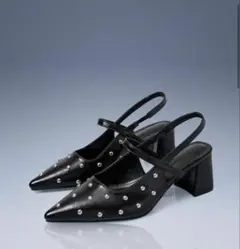 CUCCOO GRILCON ブラック ミュール スタッズ SHEIN