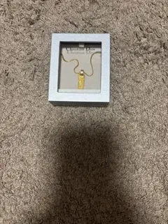 Dior クリスチャンディオール　ロゴプレートネックレス　ゴールド