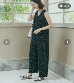 アーバンリサーチドアーズ　リネンレーヨンドットオールインワンのサムネイル