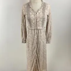 美品 MAJESTIC LEGON レトロレーシーワンピース 総レース 花柄 M