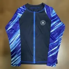 130サイズ／コンバース／ラッシュガード／ネイビー×ブルー