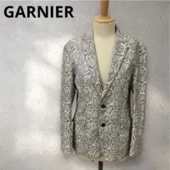 GARNIER ガルニエ　パイソン柄　ジャケット　スーツ　グレー