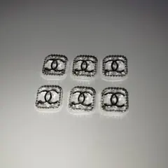 CC ネイルパーツ　6点セット　シルバー