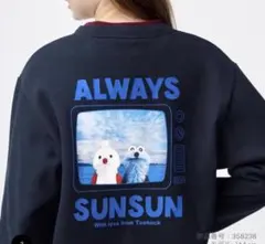 ALWAYS SUNSUN クルーネックスウェット ネイビー