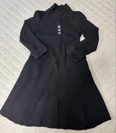 【Ｙ.Ｋ.Ｒ様】アニエスベー☆ロングコート☆アンゴラ混☆ダブルブレスト☆36☆黒 アンゴラウール コンバーチブルロングコート（01-15WE06-203）｜K.T